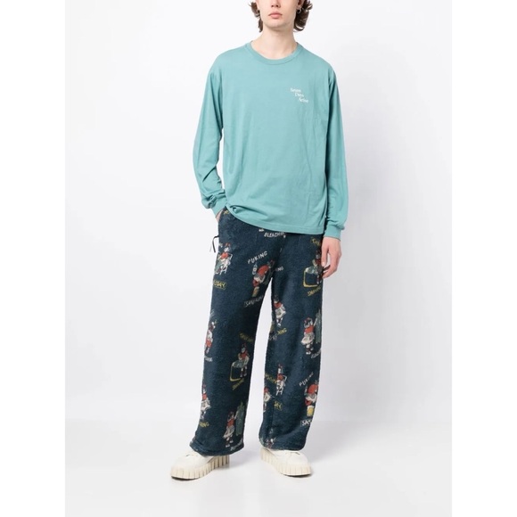 NWOT Unisex Japan Kapital Kountry Calendar Weekly Chores Pattern Straight Pants - Picture 10 of 12